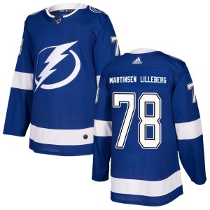 Emil Martinsen Lilleberg Youth Adidas Tampa Bay Lightning Authentic Blue Home Jersey