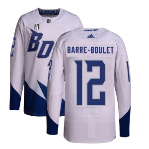 Alex Barre-Boulet Youth Adidas Tampa Bay Lightning Authentic White 2022 Stadium Series Primegreen 2022 Stanley Cup Final Jersey