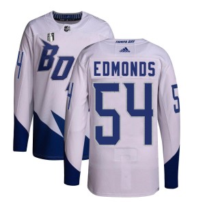 Lucas Edmonds Youth Adidas Tampa Bay Lightning Authentic White 2022 Stadium Series Primegreen 2022 Stanley Cup Final Jersey