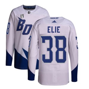 Remi Elie Youth Adidas Tampa Bay Lightning Authentic White 2022 Stadium Series Primegreen 2022 Stanley Cup Final Jersey