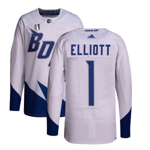 Brian Elliott Youth Adidas Tampa Bay Lightning Authentic White 2022 Stadium Series Primegreen 2022 Stanley Cup Final Jersey