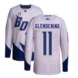 Luke Glendening Youth Adidas Tampa Bay Lightning Authentic White 2022 Stadium Series Primegreen 2022 Stanley Cup Final Jersey