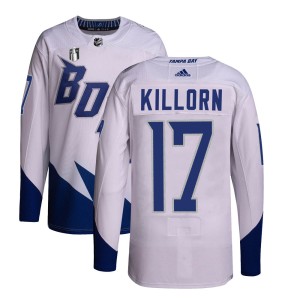 Alex Killorn Youth Adidas Tampa Bay Lightning Authentic White 2022 Stadium Series Primegreen 2022 Stanley Cup Final Jersey