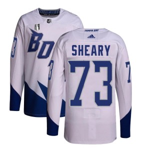 Conor Sheary Youth Adidas Tampa Bay Lightning Authentic White 2022 Stadium Series Primegreen 2022 Stanley Cup Final Jersey