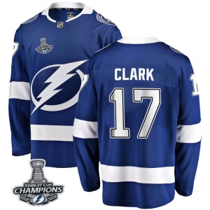 Wendel Clark Men's Fanatics Branded Tampa Bay Lightning Breakaway Blue Home 2020 Stanley Cup Champions Jersey