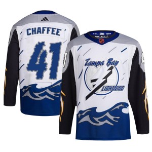 Mitchell Chaffee Youth Adidas Tampa Bay Lightning Authentic White Reverse Retro 2.0 Jersey