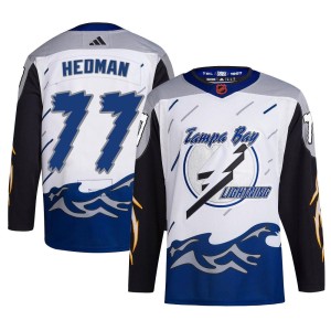 Victor Hedman Youth Adidas Tampa Bay Lightning Authentic White Reverse Retro 2.0 Jersey