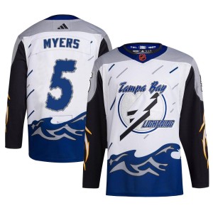 Philippe Myers Youth Adidas Tampa Bay Lightning Authentic White Reverse Retro 2.0 Jersey