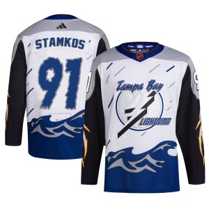 Steven Stamkos Youth Adidas Tampa Bay Lightning Authentic White Reverse Retro 2.0 Jersey