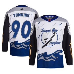 Matt Tomkins Youth Adidas Tampa Bay Lightning Authentic White Reverse Retro 2.0 Jersey