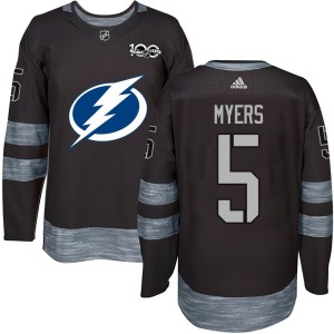 Philippe Myers Men's Tampa Bay Lightning Authentic Black 1917-2017 100th Anniversary Jersey