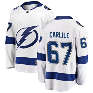 Declan Carlile Youth Fanatics Branded Tampa Bay Lightning Breakaway White Away Jersey