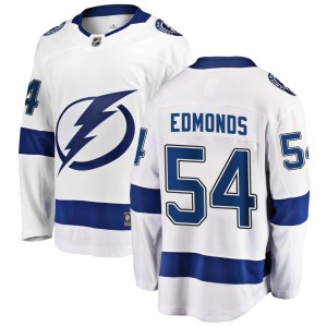 Lucas Edmonds Youth Fanatics Branded Tampa Bay Lightning Breakaway White Away Jersey