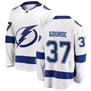 Yanni Gourde Youth Fanatics Branded Tampa Bay Lightning Breakaway White Away Jersey