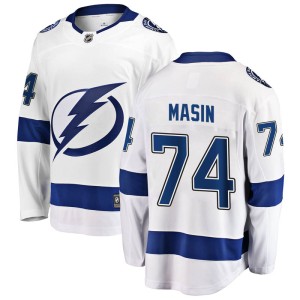 Dominik Masin Youth Fanatics Branded Tampa Bay Lightning Breakaway White Away Jersey