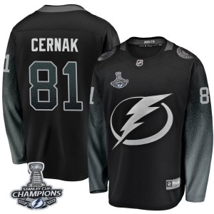 Erik Cernak Youth Fanatics Branded Tampa Bay Lightning Breakaway Black Alternate 2020 Stanley Cup Champions Jersey