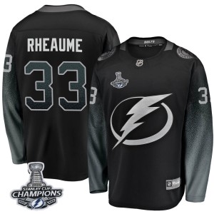 Manon Rheaume Youth Fanatics Branded Tampa Bay Lightning Breakaway Black Alternate 2020 Stanley Cup Champions Jersey