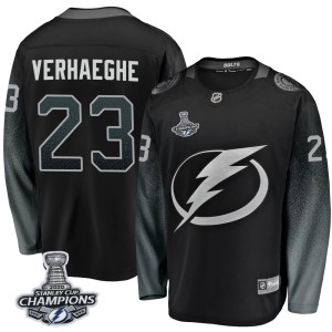 Carter Verhaeghe Youth Fanatics Branded Tampa Bay Lightning Breakaway Black Alternate 2020 Stanley Cup Champions Jersey