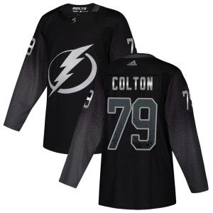 Ross Colton Men's Adidas Tampa Bay Lightning Authentic Black Alternate Jersey