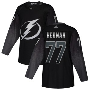 Victor Hedman Men's Adidas Tampa Bay Lightning Authentic Black Alternate Jersey
