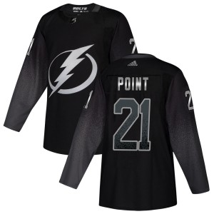 Brayden Point Men's Adidas Tampa Bay Lightning Authentic Black Alternate Jersey
