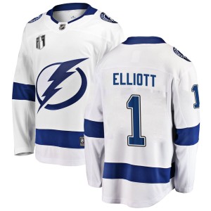 Brian Elliott Men's Fanatics Branded Tampa Bay Lightning Breakaway White Away 2022 Stanley Cup Final Jersey