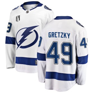 Brent Gretzky Men's Fanatics Branded Tampa Bay Lightning Breakaway White Away 2022 Stanley Cup Final Jersey