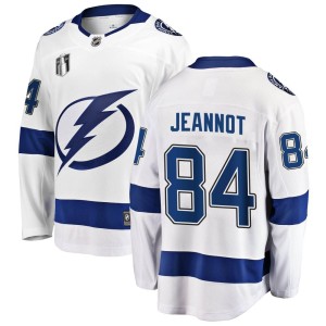 Tanner Jeannot Men's Fanatics Branded Tampa Bay Lightning Breakaway White Away 2022 Stanley Cup Final Jersey
