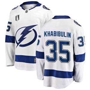 Nikolai Khabibulin Men's Fanatics Branded Tampa Bay Lightning Breakaway White Away 2022 Stanley Cup Final Jersey