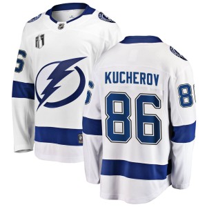 Nikita Kucherov Men's Fanatics Branded Tampa Bay Lightning Breakaway White Away 2022 Stanley Cup Final Jersey