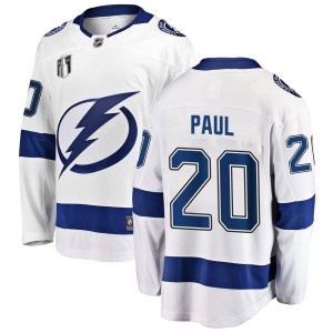 Nicholas Paul Men's Fanatics Branded Tampa Bay Lightning Breakaway White Away 2022 Stanley Cup Final Jersey