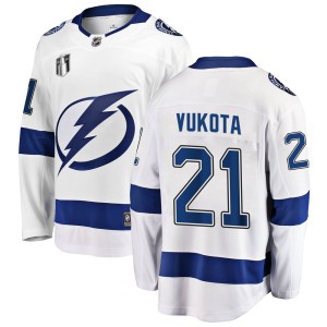 Mick Vukota Men's Fanatics Branded Tampa Bay Lightning Breakaway White Away 2022 Stanley Cup Final Jersey