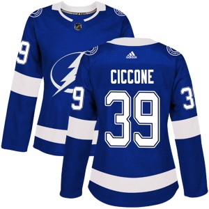 Enrico Ciccone Women's Adidas Tampa Bay Lightning Authentic Blue Home Jersey