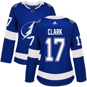 Wendel Clark Women's Adidas Tampa Bay Lightning Authentic Blue Home Jersey