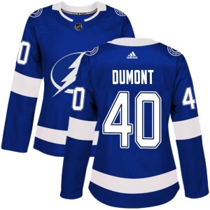 Gabriel Dumont Women's Adidas Tampa Bay Lightning Authentic Blue Home Jersey