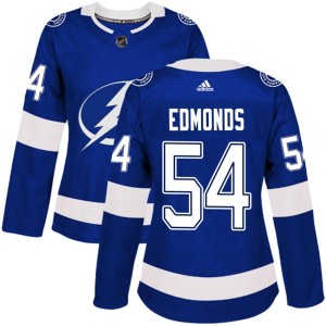 Lucas Edmonds Women's Adidas Tampa Bay Lightning Authentic Blue Home Jersey