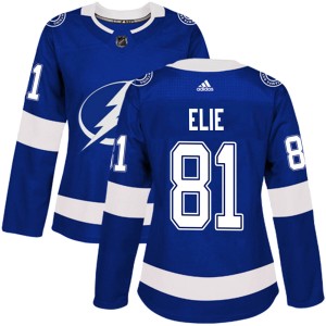 Remi Elie Women's Adidas Tampa Bay Lightning Authentic Blue Home Jersey