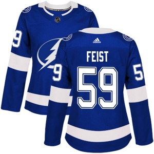 Tyson Feist Women's Adidas Tampa Bay Lightning Authentic Blue Home Jersey