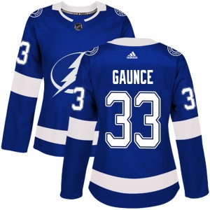 Cameron Gaunce Women's Adidas Tampa Bay Lightning Authentic Blue Home Jersey