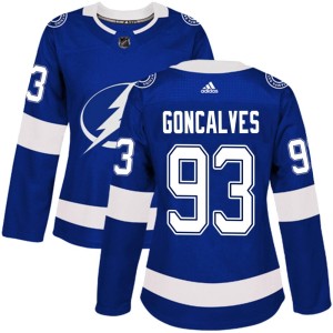 Gage Goncalves Women's Adidas Tampa Bay Lightning Authentic Blue Home Jersey