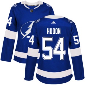 Charles Hudon Women's Adidas Tampa Bay Lightning Authentic Blue Home Jersey