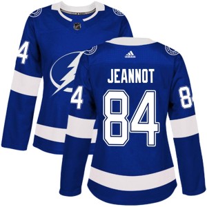 Tanner Jeannot Women's Adidas Tampa Bay Lightning Authentic Blue Home Jersey