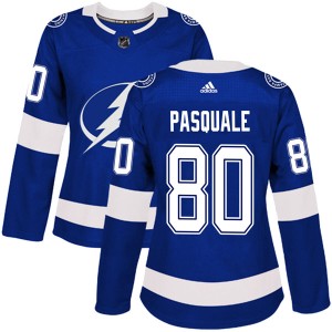 Eddie Pasquale Women's Adidas Tampa Bay Lightning Authentic Blue Home Jersey