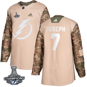 Mathieu Joseph Men's Adidas Tampa Bay Lightning Authentic Camo Veterans Day Practice 2020 Stanley Cup Champions Jersey