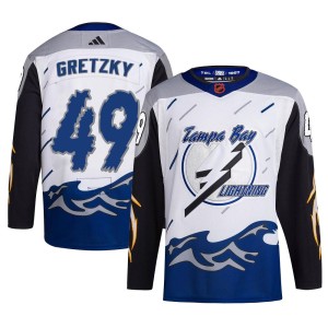 Brent Gretzky Men's Adidas Tampa Bay Lightning Authentic White Reverse Retro 2.0 Jersey