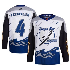 Vincent Lecavalier Men's Adidas Tampa Bay Lightning Authentic White Reverse Retro 2.0 Jersey