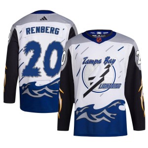 Mikael Renberg Men's Adidas Tampa Bay Lightning Authentic White Reverse Retro 2.0 Jersey