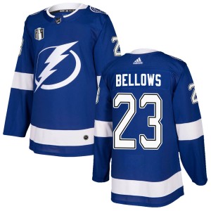Brian Bellows Youth Adidas Tampa Bay Lightning Authentic Blue Home 2022 Stanley Cup Final Jersey
