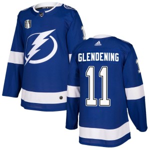 Luke Glendening Youth Adidas Tampa Bay Lightning Authentic Blue Home 2022 Stanley Cup Final Jersey