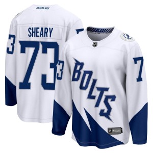 Conor Sheary Men's Fanatics Branded Tampa Bay Lightning Breakaway White 2022 Stadium Series Jersey
